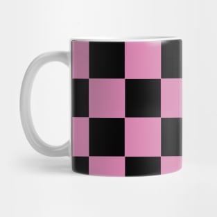 Bubble Gum and Black Chessboard Pattern Mug